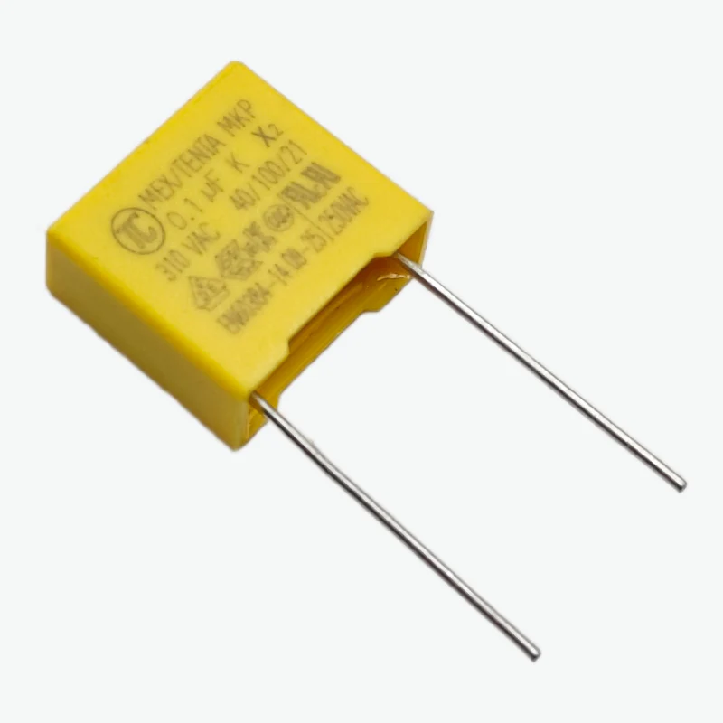 0.1uF 310V AC Polyester Box Capacitor (X2-104K) - Through Hole Package