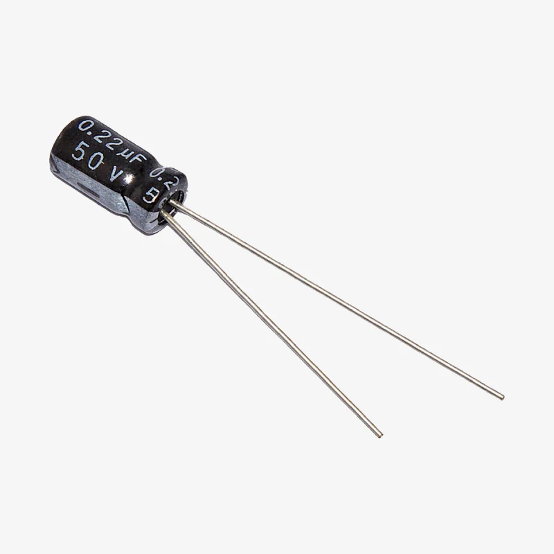 0.22uF 50V Aluminum Radial Electrolytic Capacitor - Through Hole Package - Image 2