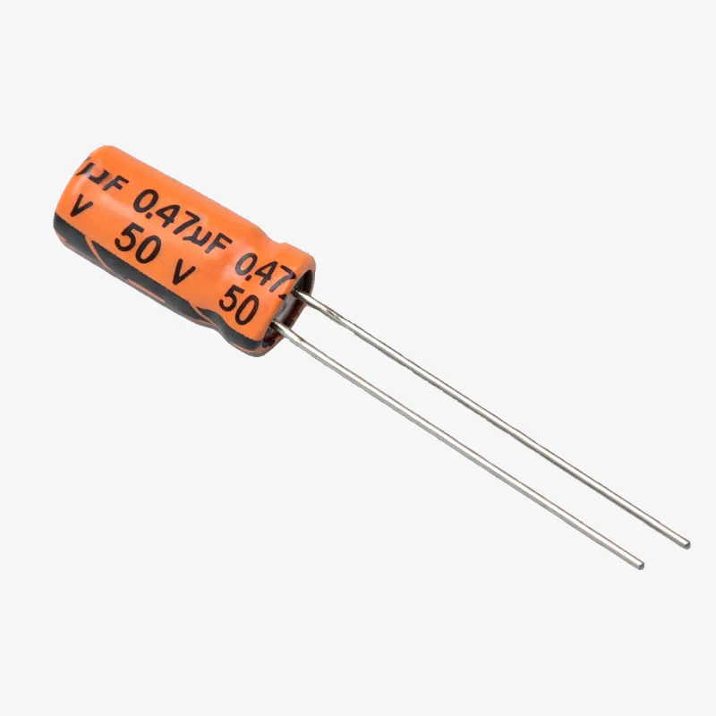 0.47uF 50V Aluminum Radial Electrolytic Capacitor - Through Hole Package - Image 2