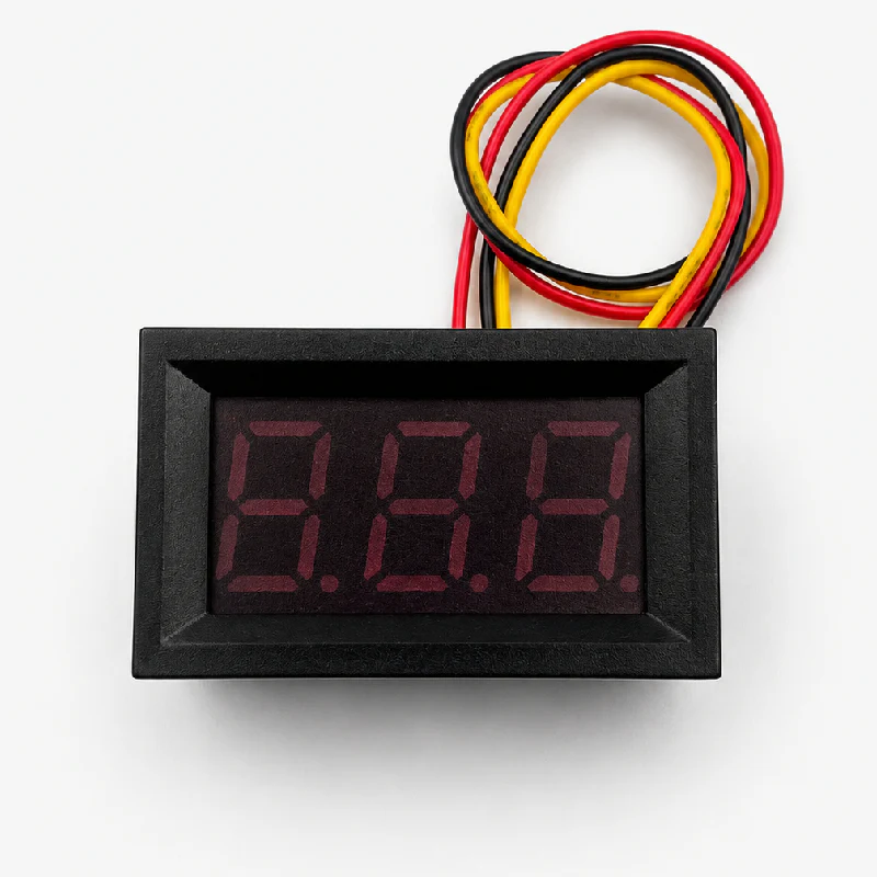 0.56 inch 0-100V DC Red LED Three-Wire Digital Voltmeter Module - Image 2