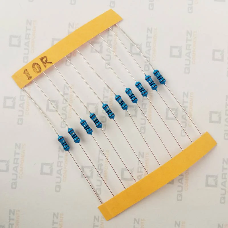 10 ohm, 1/4 Watt Resistor with 1% tolerance (Pack of 10) - Image 2