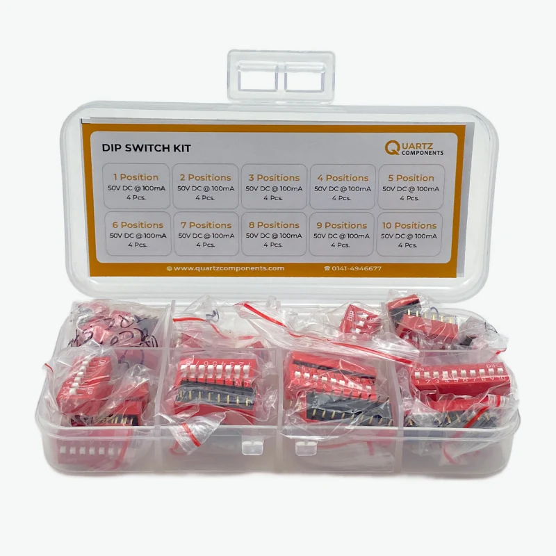 10 Set DIP Switch Kit PCB Mount Type Package 1 to 10 Position - 40 Pcs - Image 3