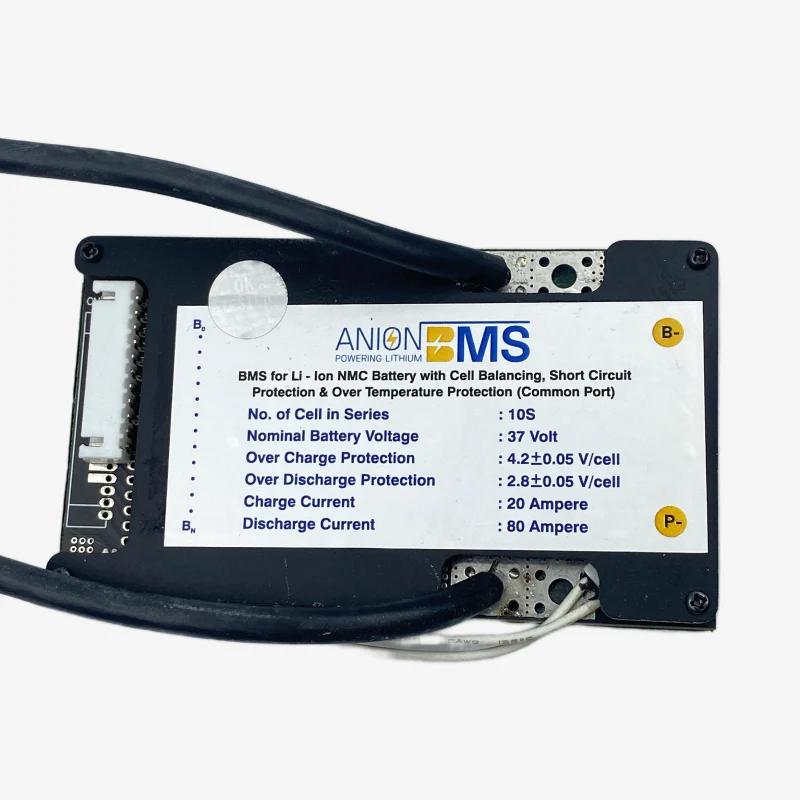 10S 36V/37V 80A BMS for Lithium Ion NMC Battery With Cell Balancing (Common Port) - Image 2