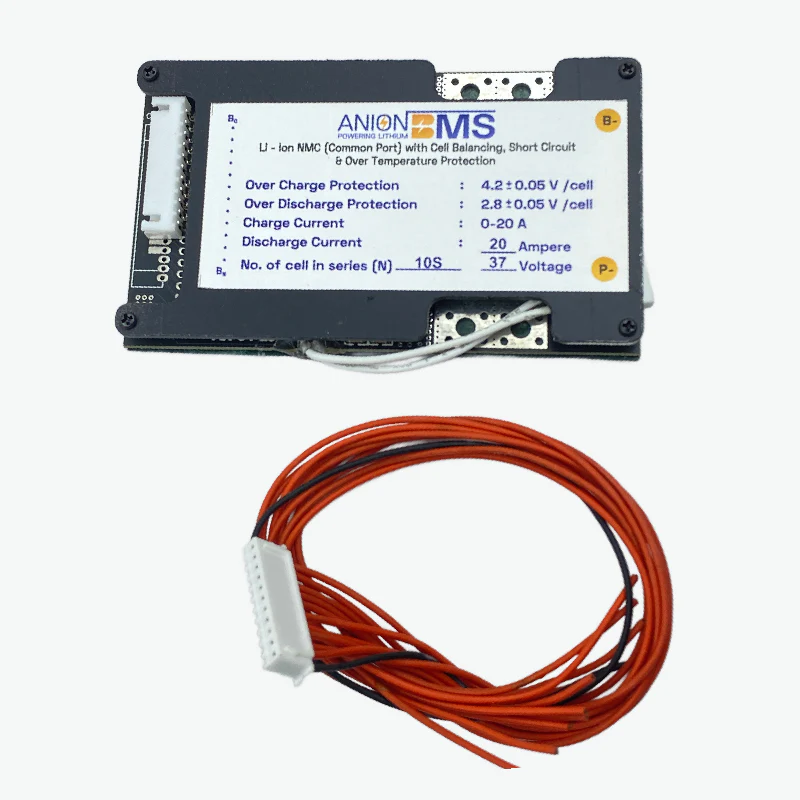 10S 36V/37V 20A BMS for Lithium Ion NMC Battery With Cell Balancing (Common Port) - Image 2