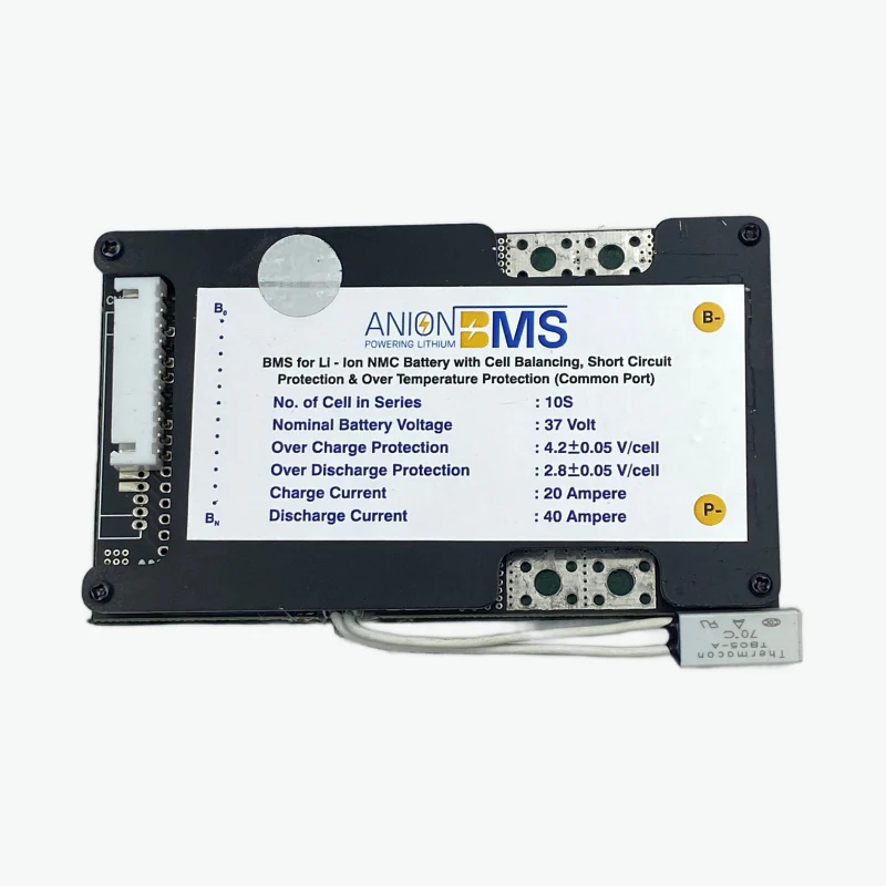 10S 36V/37V 40A BMS for Lithium Ion NMC Battery With Cell Balancing (Common Port) - Image 2