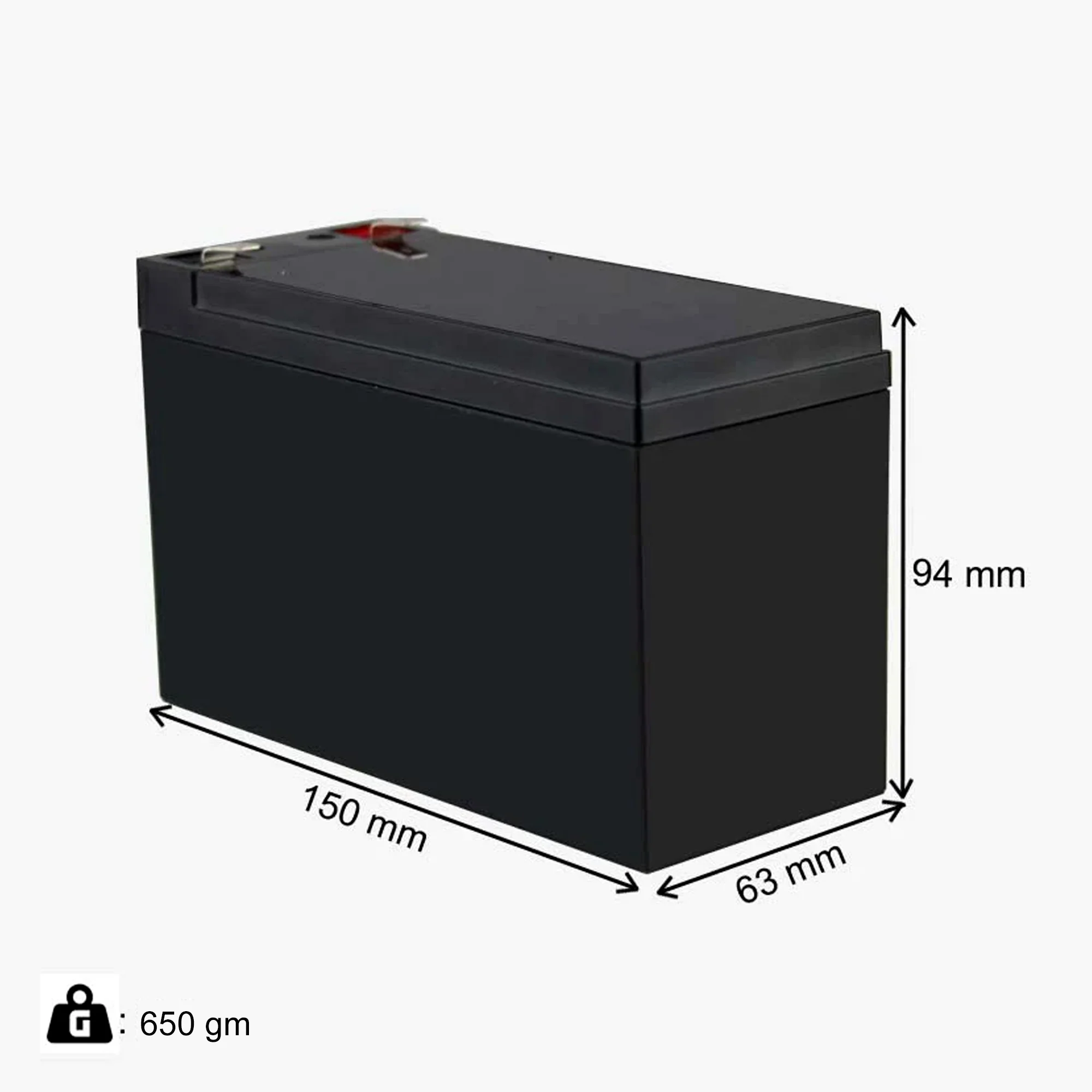 WATTNINE® 12V 7.8Ah Lithium (NMC) Battery with 3 year Warranty - Suitable for 8Ah and 7Ah Lead acid battery replacement - Image 2