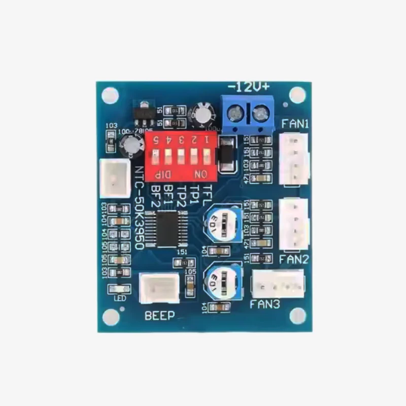 12V DC PWM Fan Temperature Speed Controller Module with Temperature Probe and High Temperature Alarm - Image 2