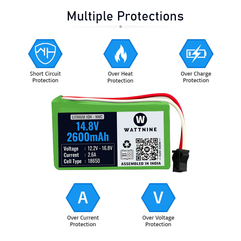 14.8V 2600mAh Lithium Ion Battery Pack for Industrial Robots and Vacuum Cleaning Robots - Image 5