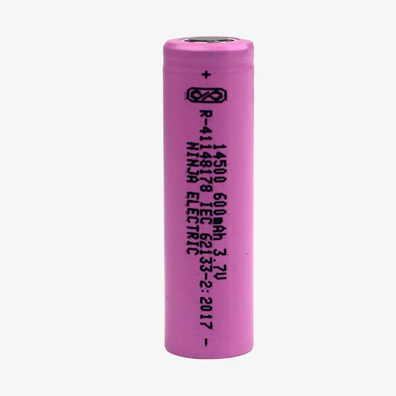 3.7V 500mAh 14500 Li-ion Rechargeable Battery Cell - AA Size (Flat Top) - Image 6