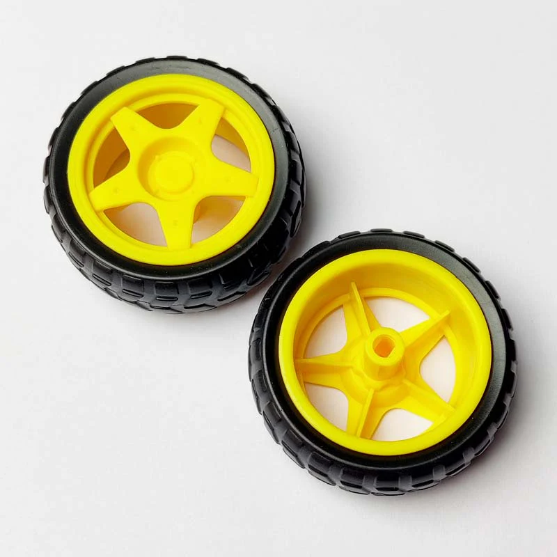 65mm Robot Wheel for DC Geared Motor (Pack of 2)