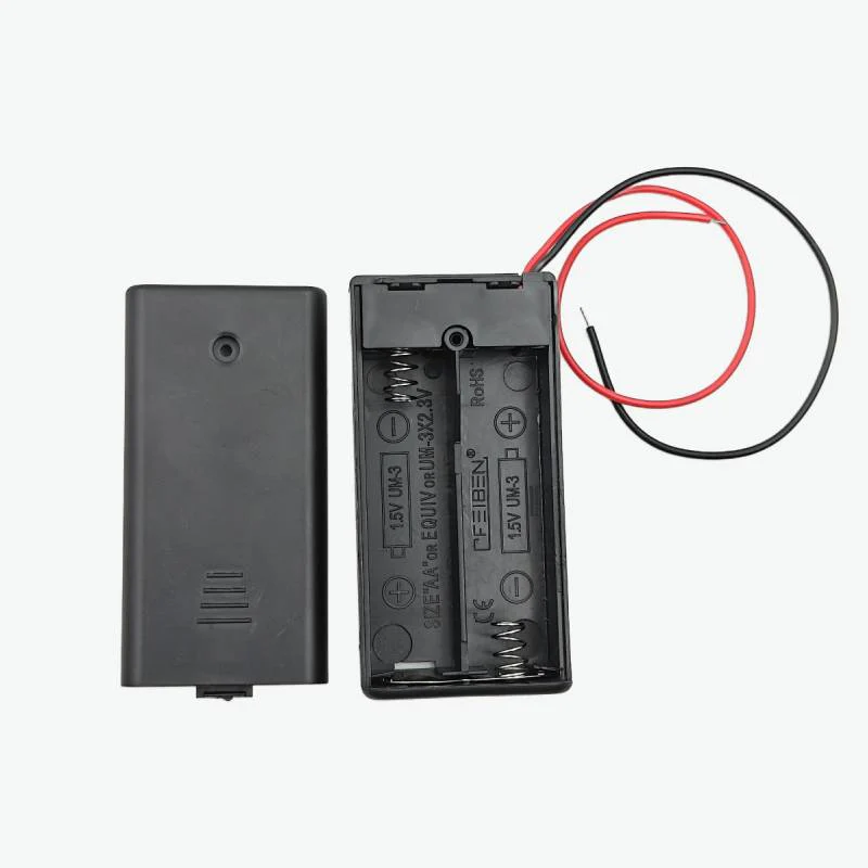 2 x AA Battery Holder with Cover and ON/OFF Switch - 3V Output - Image 6