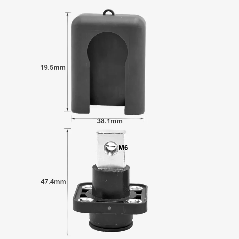 200A Lithium Battery Terminal Block Wall Mount Power Distribution Terminal Black - Image 3
