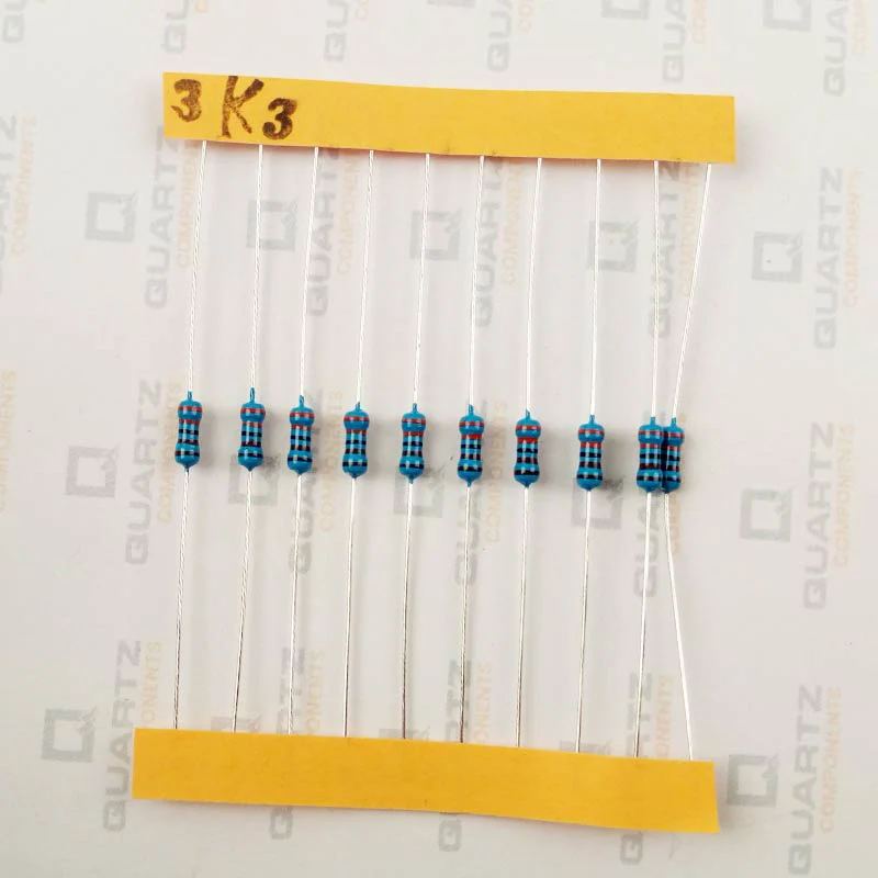 3.3K ohm, 1/4 Watt Resistor with 1% tolerance (Pack of 10) - Image 2