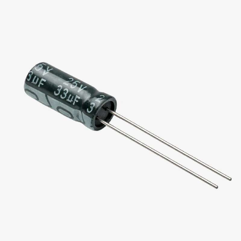 33uF 25V Aluminum Radial Electrolytic Capacitor - Through Hole Package - Image 2