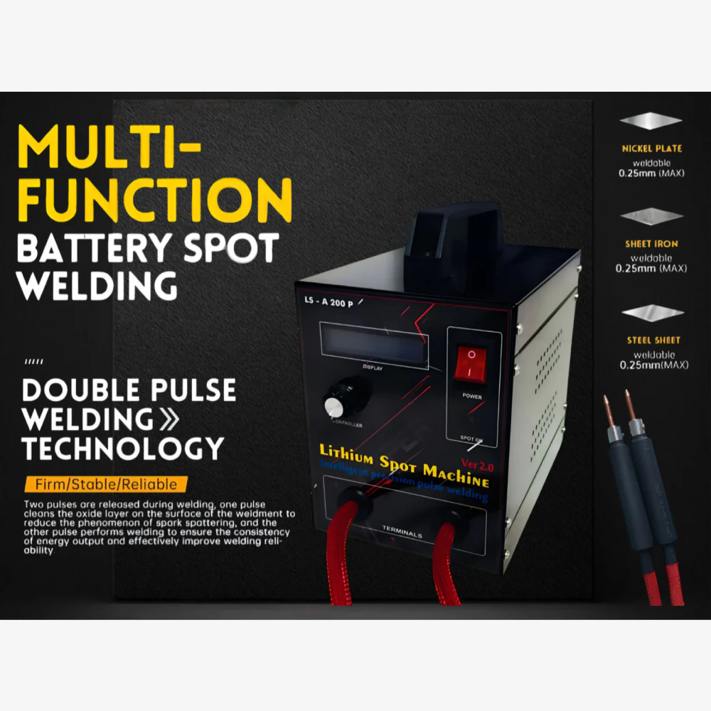 3.5 KVA LS-A200 Portable Lithium Cell Spot Welding Machine for Battery Pack - Includes Double Pen and Pedal - Image 4