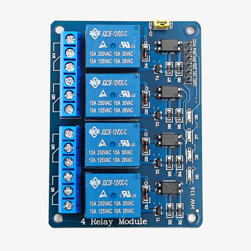 4-Channel 12V Relay Module with Optocoupler - Image 8