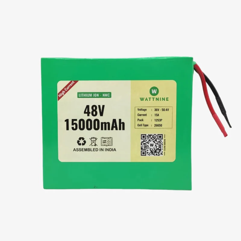 WATTNINE® 48V 15Ah Lithium Ion (NMC) Battery Pack with Warranty - Image 3