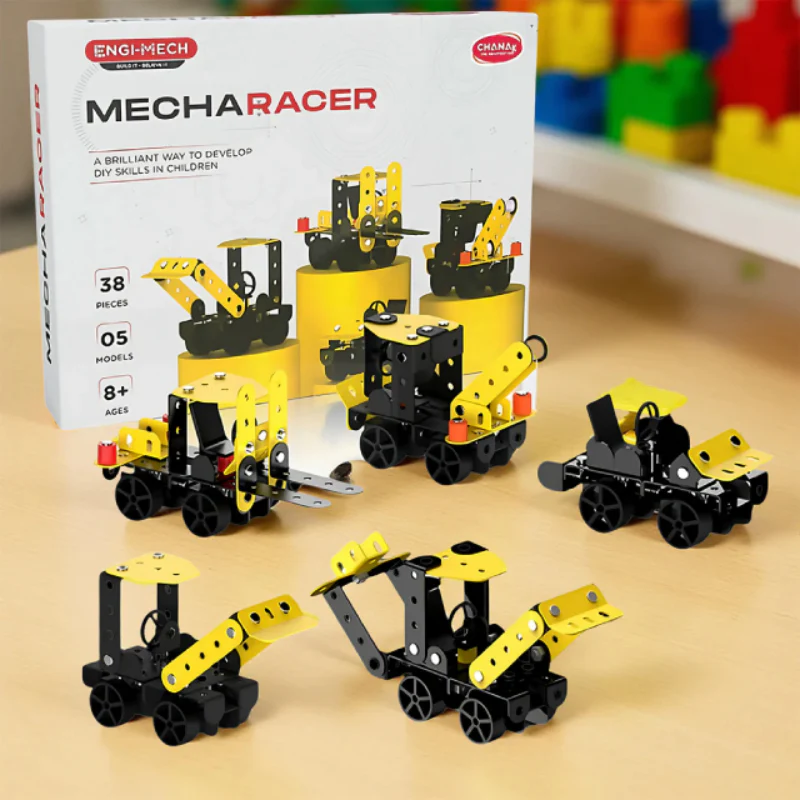 5-in-1 Mecha Racer DIY Construction Kit - 38 Pieces STEM Toy for Kids 8+ - Image 2