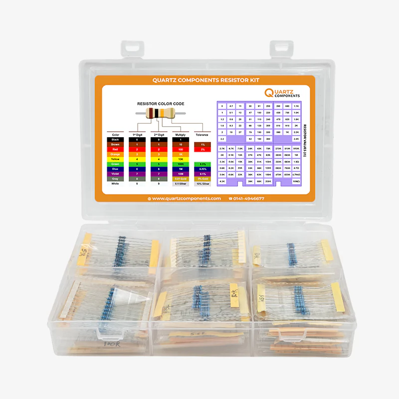 100 Values Through Hole Resistor Kit from 0 Ohm to 10M Ohm 1/4 Watt with 1% Tolerance - 1000Pcs - Image 4
