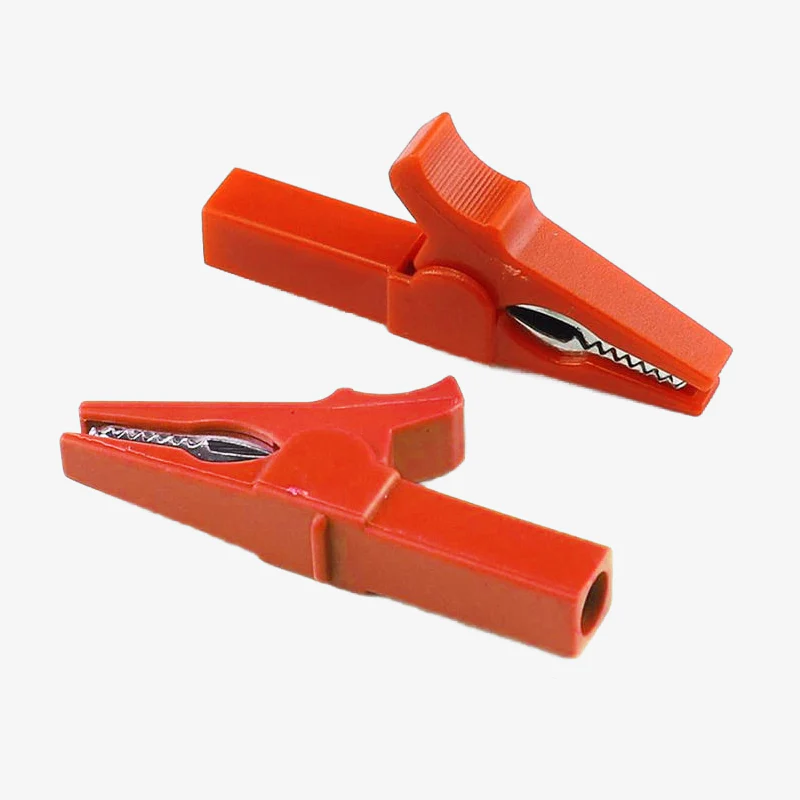 55mm Copper Insulated Crocodile Clip with 10mm Opening for Banana Plug 4mm - Red - Image 2