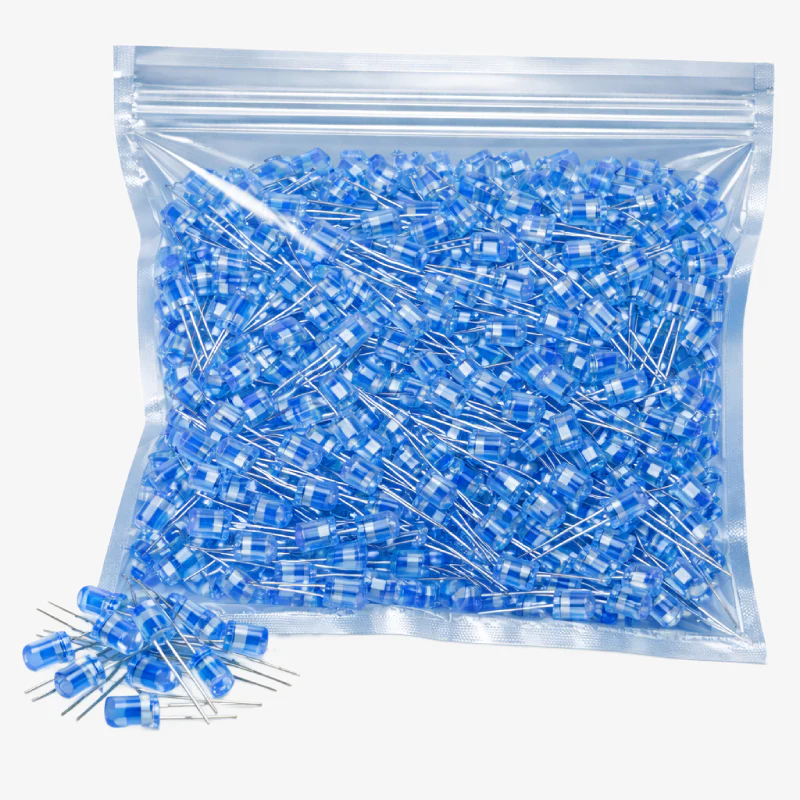 5mm Blue LED 1000pcs Pack - High Brightness Through Hole Indicator Light - Image 2