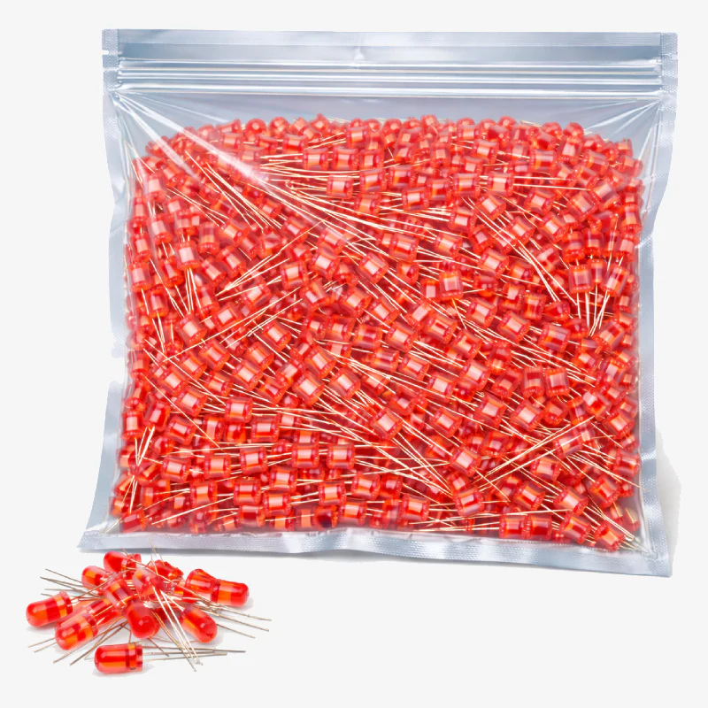 5mm Red LED 1000pcs Pack - High Brightness Through Hole Indicator Light - Image 2