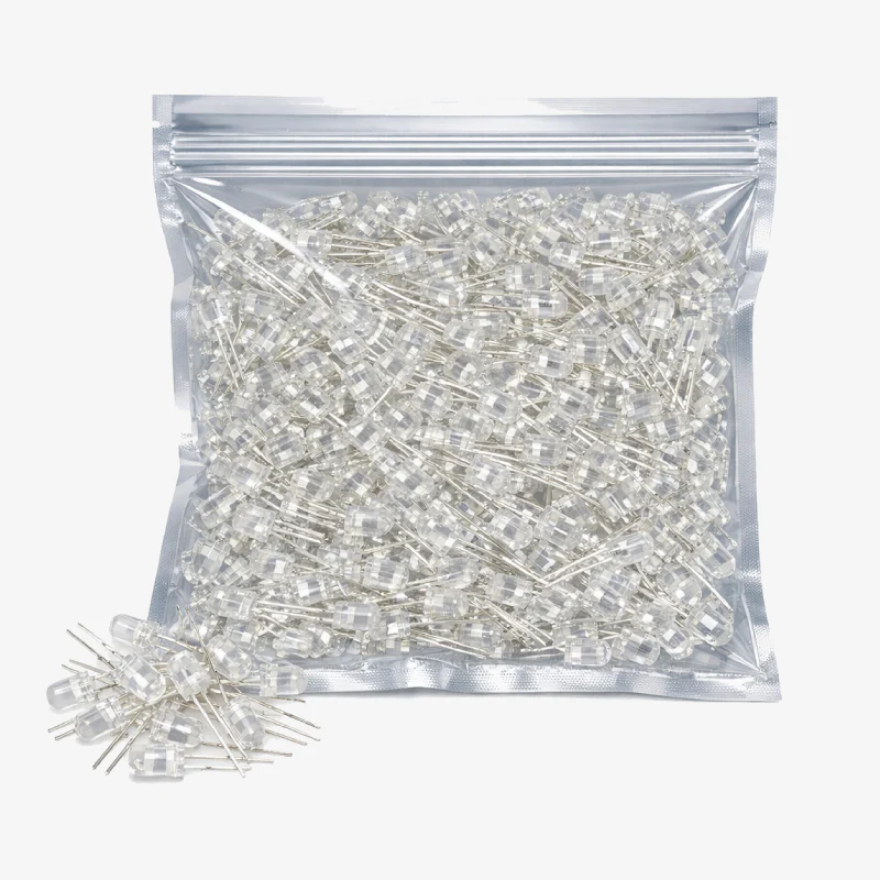 5mm White LED 1000pcs Pack - High Brightness Through Hole Indicator Light - Image 2