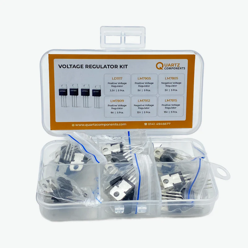 6 Values Voltage Regulator Kit with Adjustable Output from 3.3V to 15V - 30Pcs - Image 3