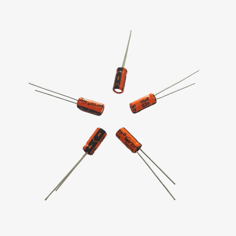 10uF 63V Electrolytic Capacitors - 5 x 11 mm (Pack of 5)