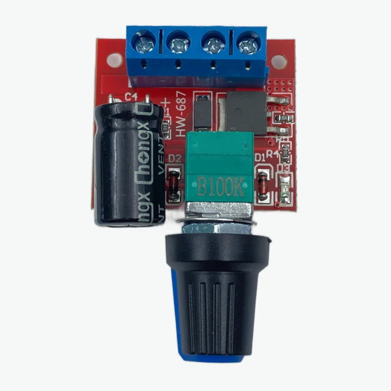 6V 12V 24V 35V 5A Adjustable DC Motor Speed Regulator Controller Module - Image 2