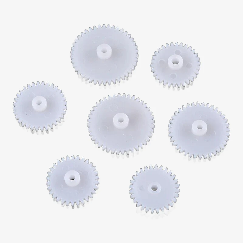 75Pcs Plastic Gear Assorted Kit Set with Various Gear and Axle Belt, Bushings and Pulleys for DIY Car Robot Project - Image 4