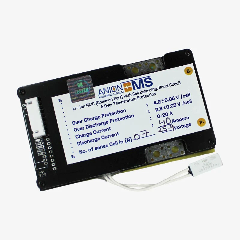 7S 24V/25.9V 40A BMS for Lithium Ion NMC Battery With Cell Balancing (Common Port) - Image 4
