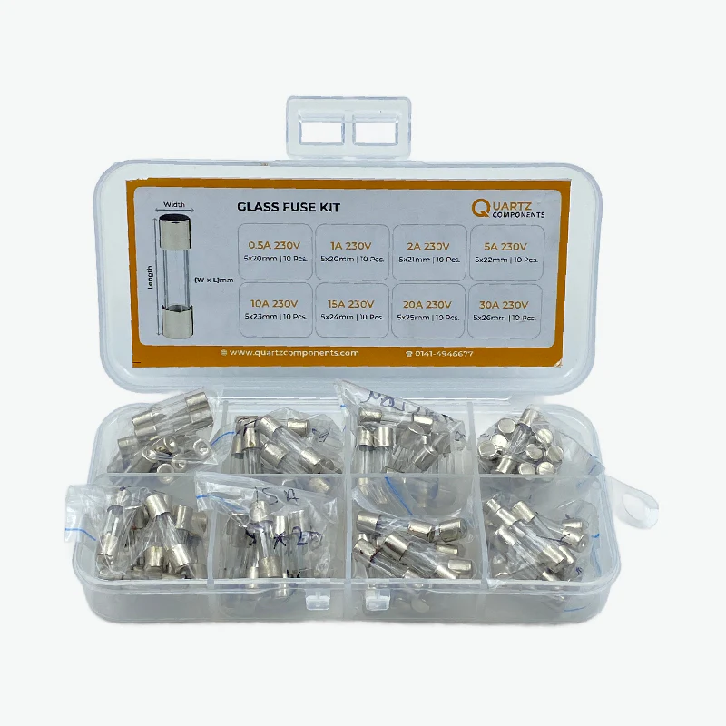 8 Values Glass Fuse Kit from 0.5A to 30A - 80Pcs - Image 3