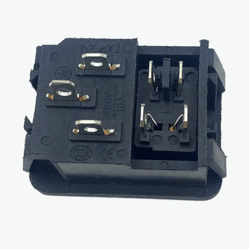AC-04 3 Pin AC Power Socket with Indicator Switch Panel Mount - Image 3