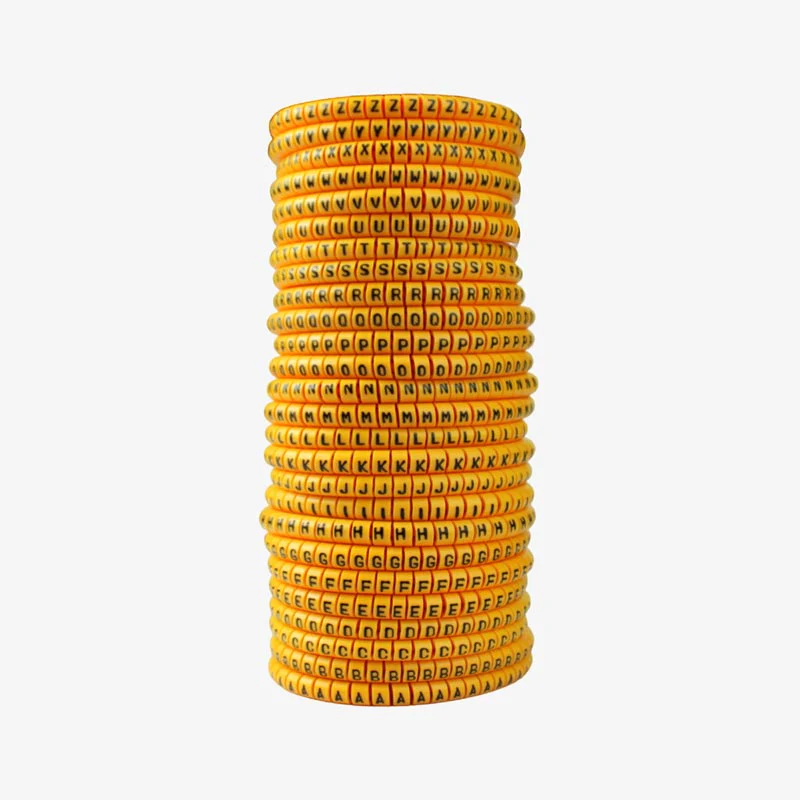 Cable Marker 10.0 sq mm PVC Ferrules Alphabets A-Z (each 100) - Self Locking