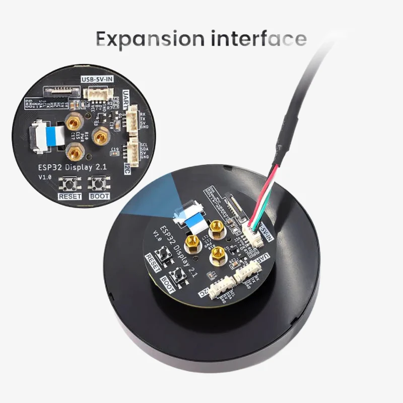 CrowPanel 2.1 inch-HMI ESP32 Rotary Display 480x480 IPS Round Touch Knob Screen - Image 3