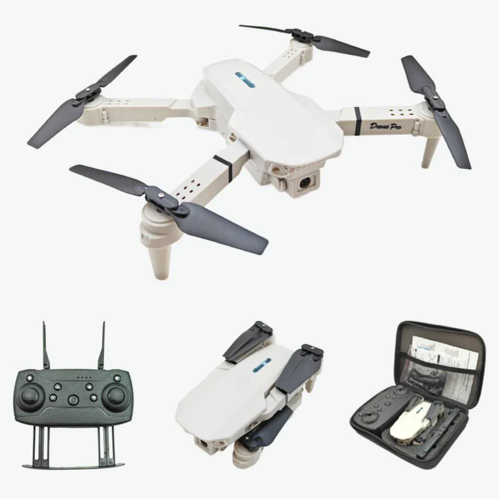 E88 Foldable 4K Mini Drone RC Quadrocopter with WIFI FPV Wide Angle HD Dual Camera