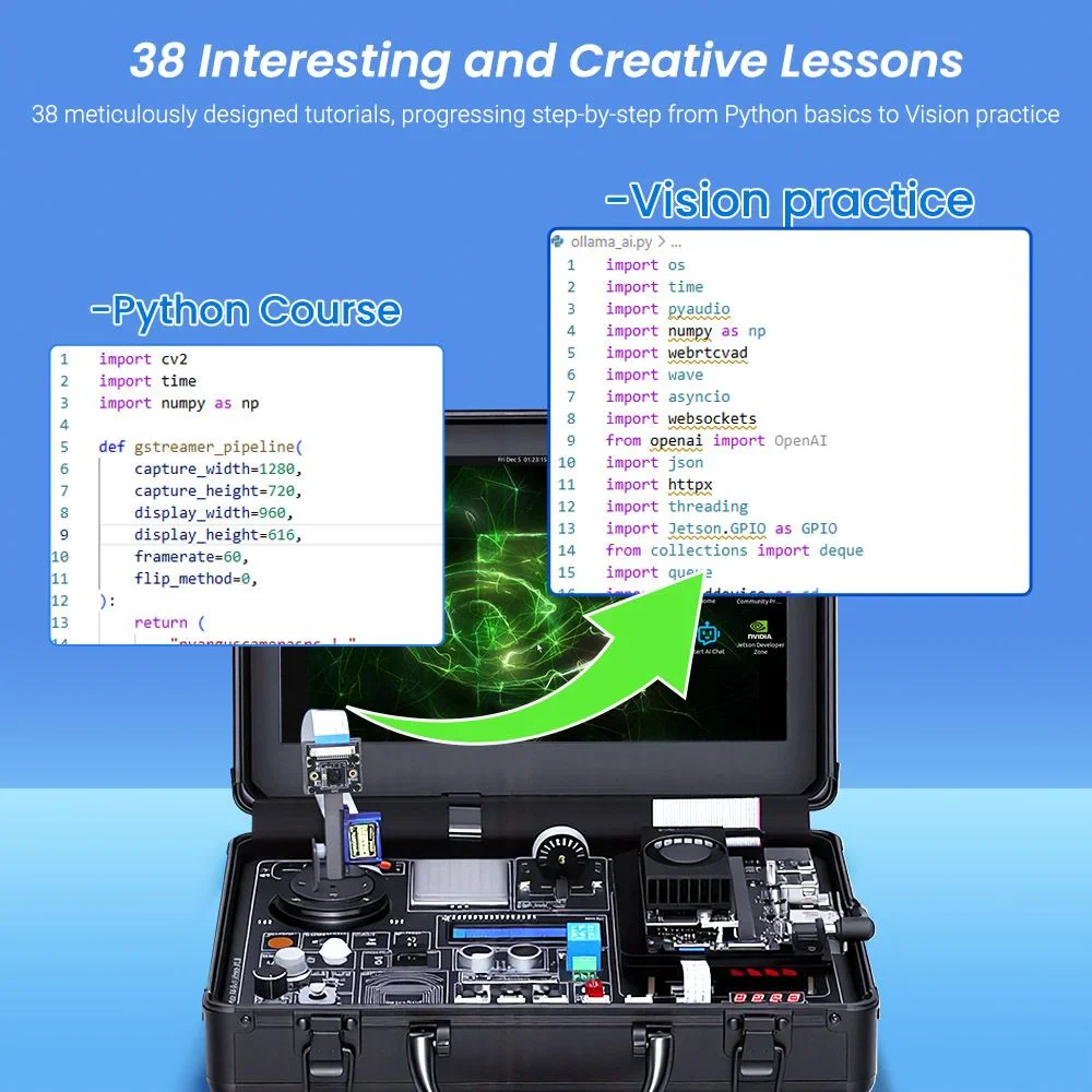Elecrow AI Starter Kit for Jetson Orin Nano with Common Board design, 30 Sensors and 38 Lessons (without Jetson Orin Nano board) - Image 11