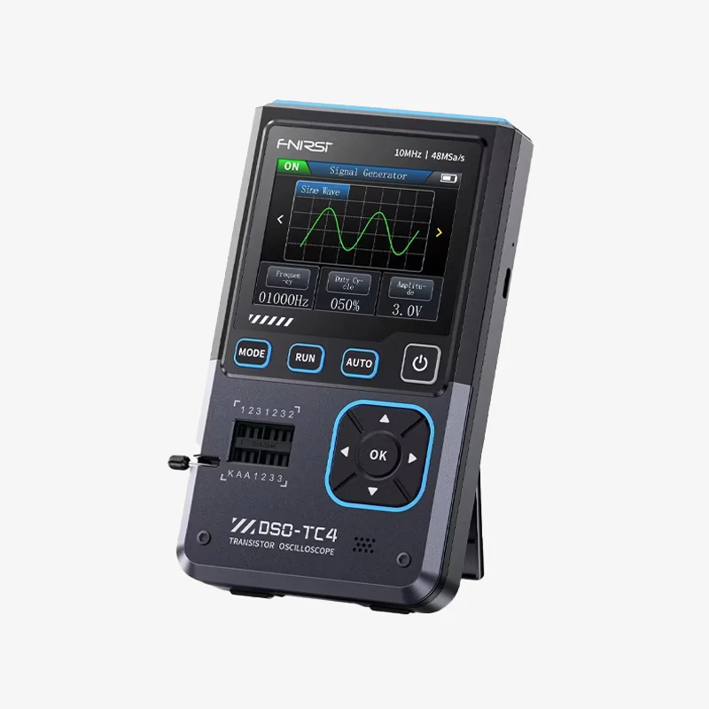 FNIRSI® DSO-TC4 3-IN-1 10MHz 48MSa/s Digital Oscilloscope Transistor Tester Signal Generator