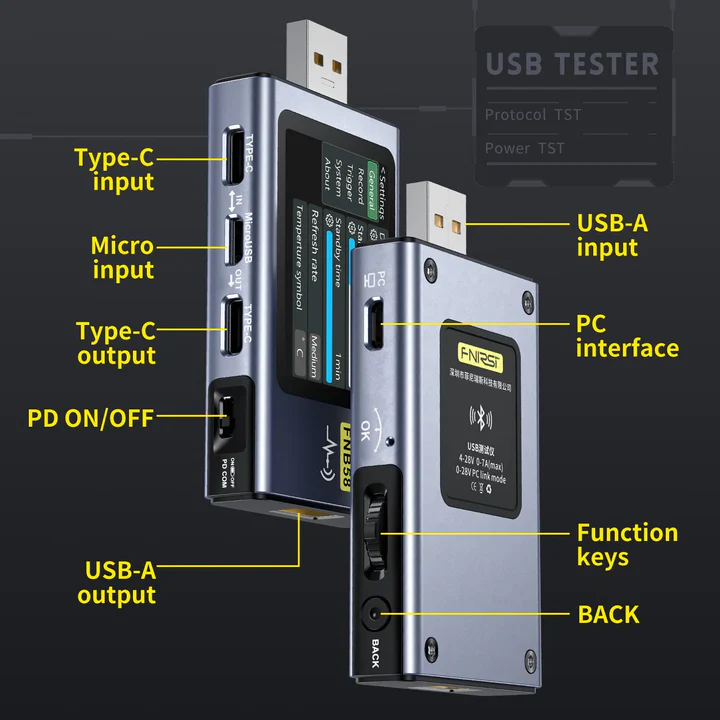 FNIRSI® FNB58 USB Fast Charge Tester - Image 2