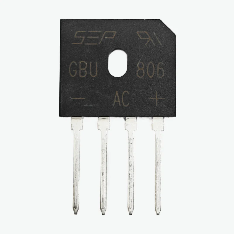 GBU806 8A 600V Single-Phase AC-DC Bridge Rectifier Diode - GBU Through-Hole Package - Image 2