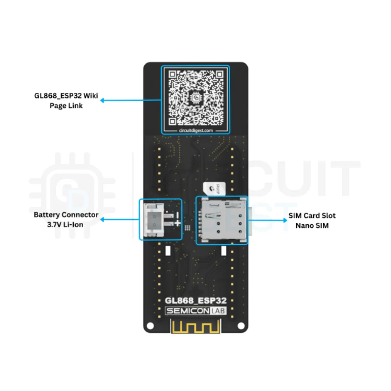 Geolinker ESP32 GSM & GPS Cellular IoT Development Board (ESP32-S3 + SIM868) - Image 3