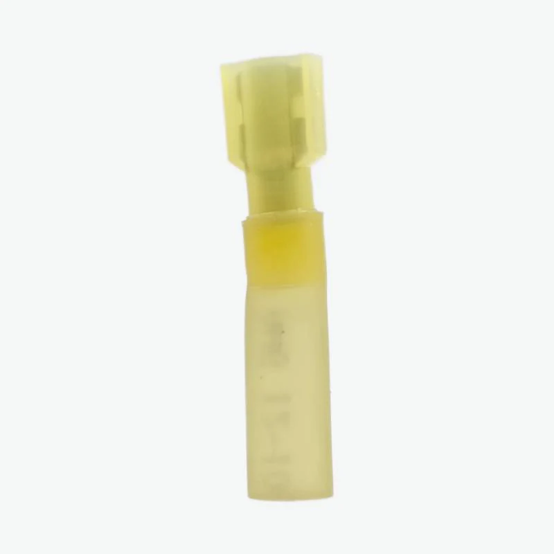 HFDFNY5.5-250 Brass Female Insulated Spade Joint Cable Wire Connector 4.0-6.0 sqmm (12-10 AWG) - Yellow