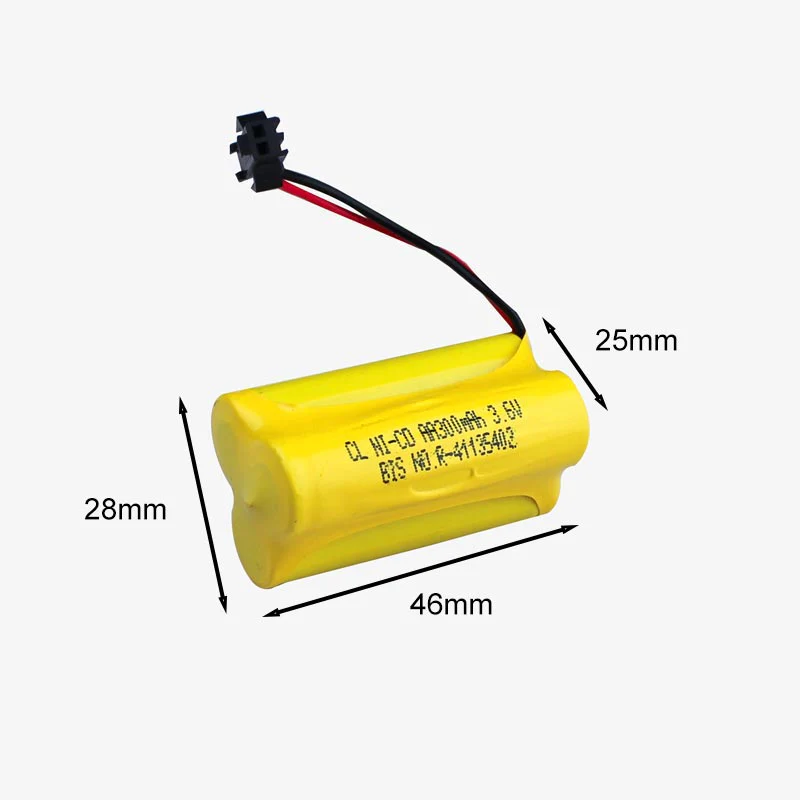 300mAh 3.6v Ni-Cd AA Cell Battery Pack with SM Connector for Cordless Phone, Toys, Car, DIY Project Battery - Image 3