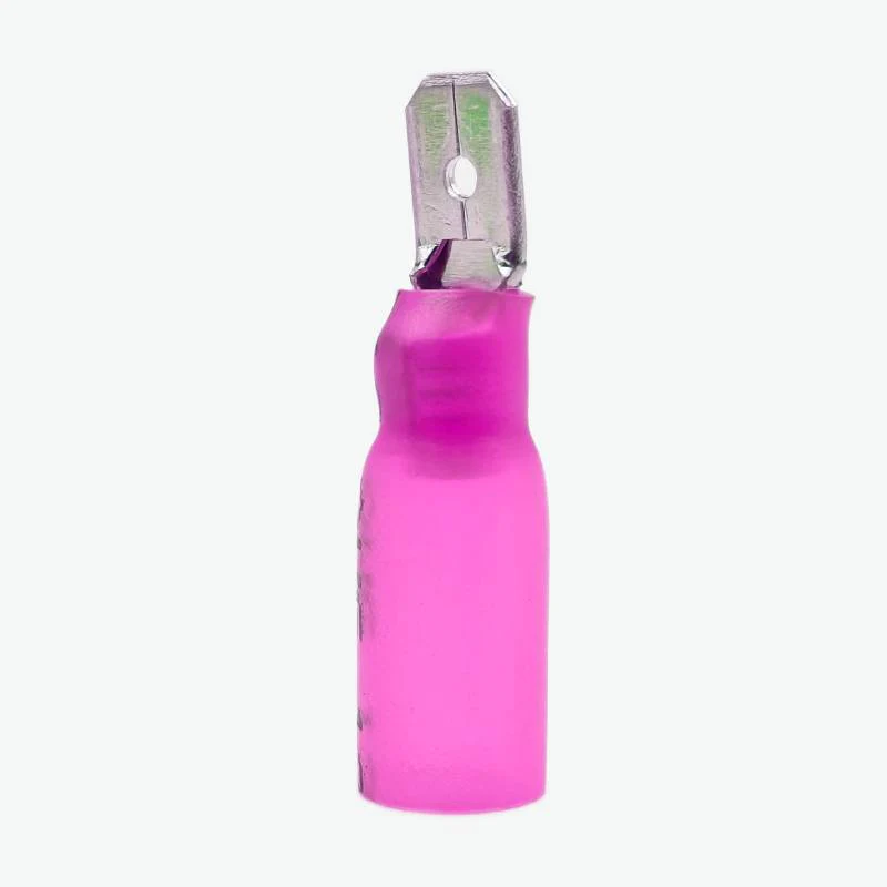 HMDD1.25-250 PVC Sleeve Insulating Crimp Terminals 0.5-1.5 sqmm (22-16 AWG) - Pink - Image 2