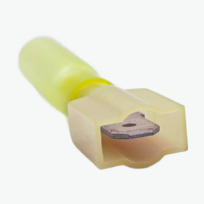 HMDFNY5.5-250 Brass Female Insulated Spade Joint Cable Wire Connector 4.0-6.0 sqmm (12-10 AWG) - Yellow - Image 2