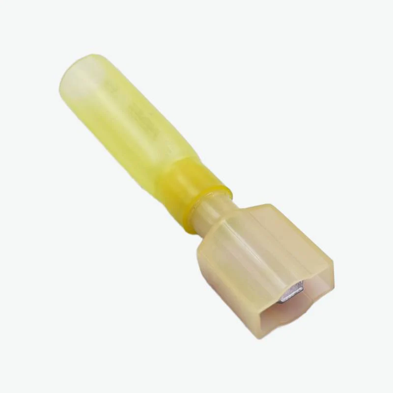HMDFNY5.5-250 Brass Female Insulated Spade Joint Cable Wire Connector 4.0-6.0 sqmm (12-10 AWG) - Yellow - Image 3