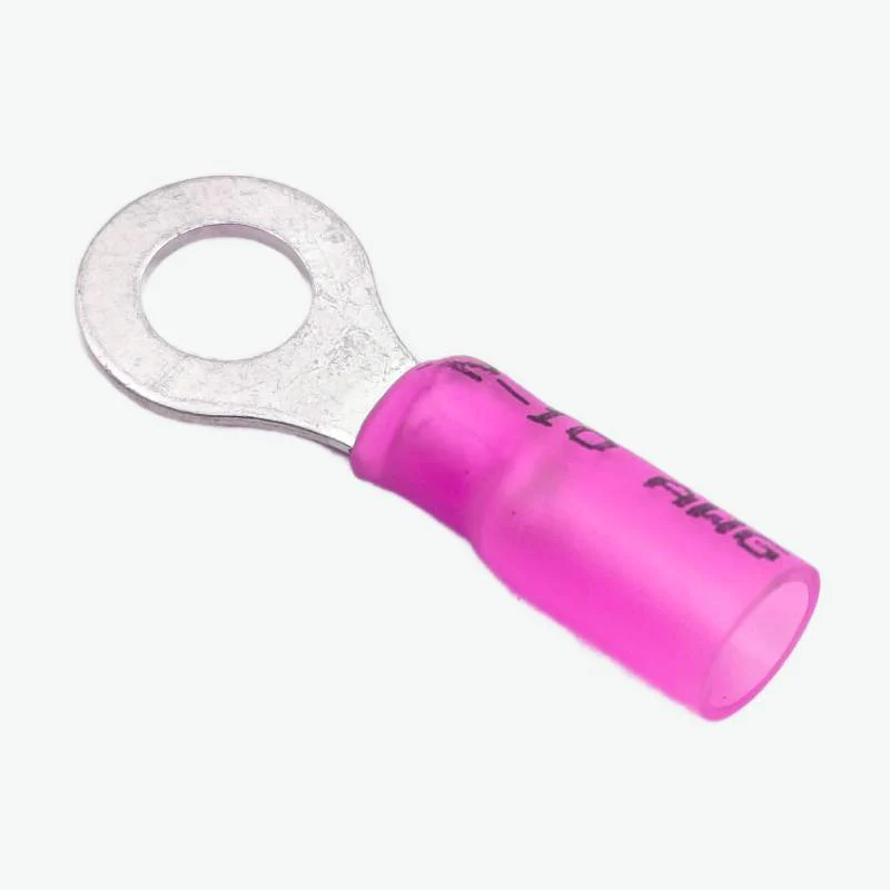 HRV1.25-10  Ring Crimp Terminal Wire Connector 0.5-1.5 sqmm (22-16 AWG) - Pink