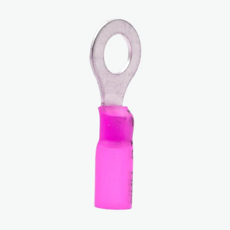 HRV1.25-10  Ring Crimp Terminal Wire Connector 0.5-1.5 sqmm (22-16 AWG) - Pink - Image 2