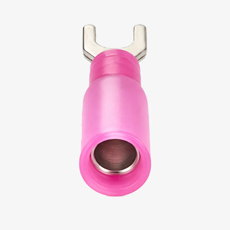 HSV1.25-3 Hard Plastic Insulated Spade Crimp Connector 0.5-1.5 sqmm (22-16 AWG) - Pink - Image 2